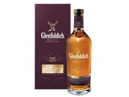 skotska single malt whisky glenfiddich 26 yo giftbox