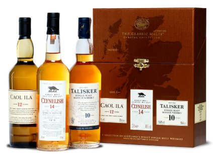 skotska single malt whisky classic malts coastal pack clynelish caol ila talisker darkove baleni