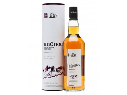 skotska single malt whisky ancnoc 18 yo giftbox