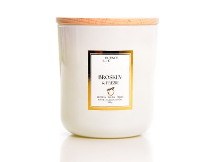 broskev a frezie vonna sojova svicka essence bliss