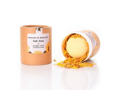 heřmánek a grapefruit koupelova šumivá koule essence bliss 01