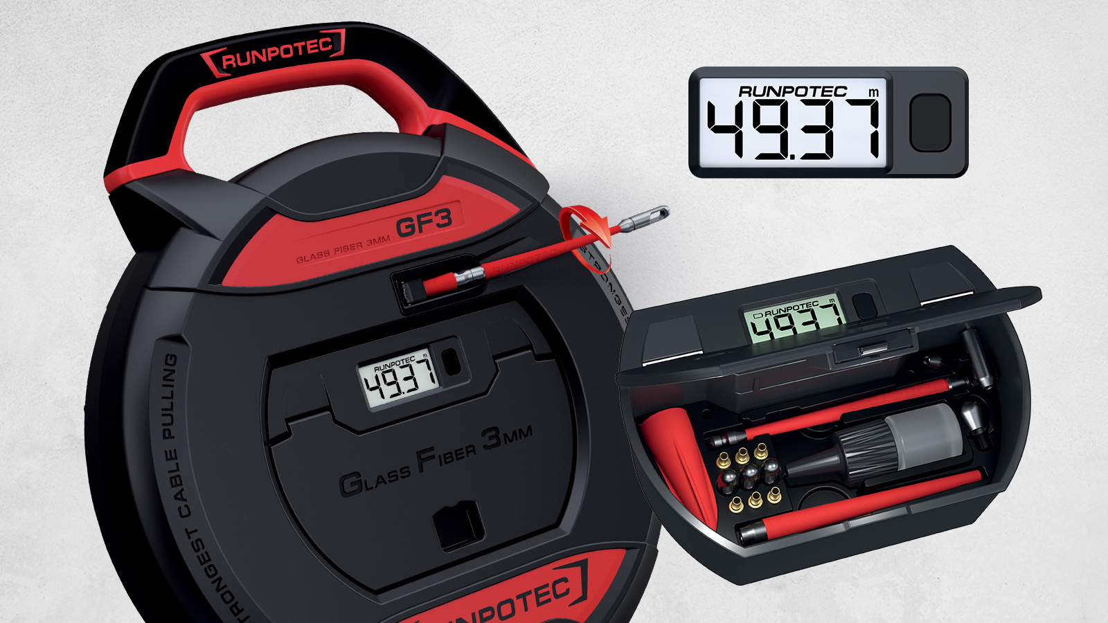 RUNPOTEC GF3, preťahovacie pero s digitálnym počítadlom