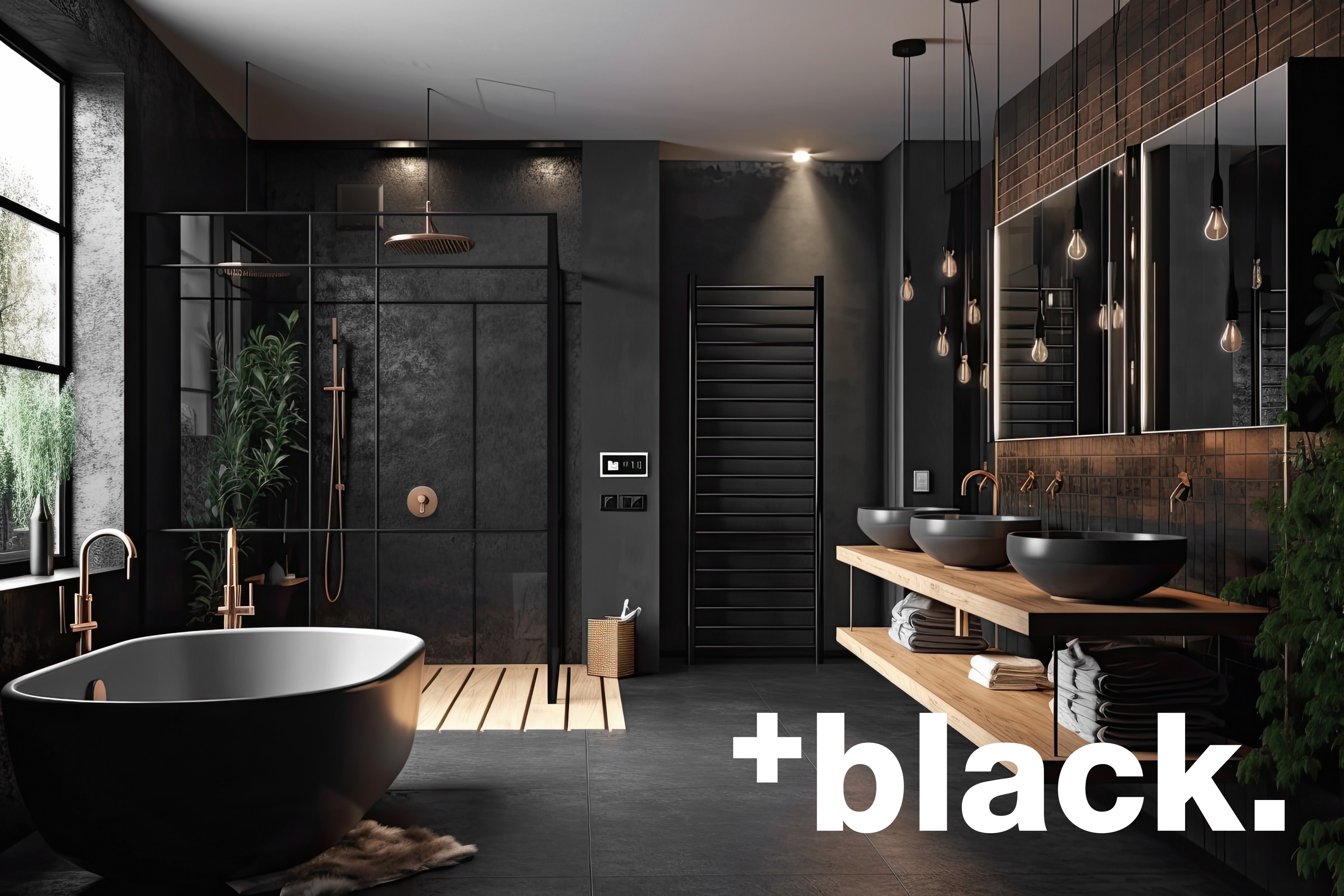 Oblečte kúpeľňu do čiernej!