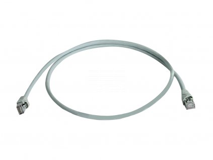 Patch kábel S/FTP Cat.6A MP8 FS500, bezhalogénový,  (ISO/IEC), 2,5 m, sivý (100008469)