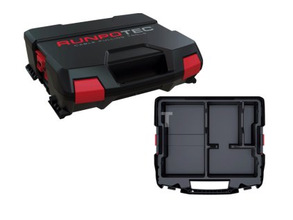 RUNPOTEC 20708 Systémový kufor, s vložkou pre RM35, čierny