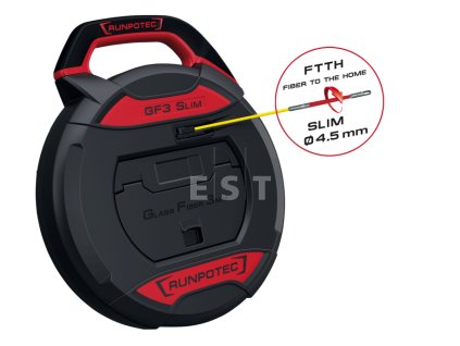 RUNPOTEC 10210 GF3 Slim Preťahovacie pero zo skleného vlákna Ø 3 mm, dĺžka 20 m, bez počítadla metrov