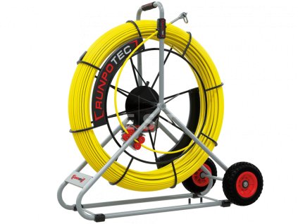 RUNPOTEC 10096 GF11 Preťahovacie pero zo skleného vlákna Ø 11 mm, dĺžka 250 m, vrátane pojazdného navíjacieho stojana