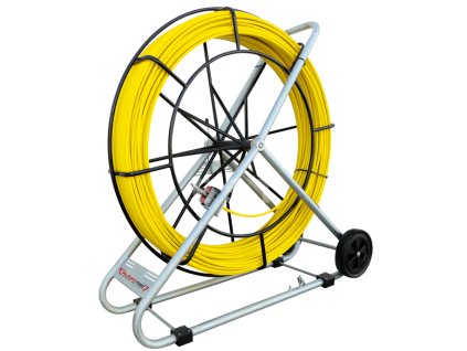 RUNPOTEC 10104 GF15 Preťahovacie pero zo skleného vlákna Ø 15 mm, dĺžka 400 m, vrátane pojazdného navíjacieho stojana