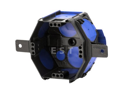 F-TRONIC 7320100 UI10F Prístrojová krabica pod omietku na inštaláciu pomocou peny, Ø82 mm, hĺbka 48 mm, čierna/modrá
