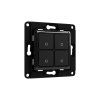 SHELLY Wall Switch 4 Black Nástenný vypínač, čierna