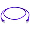 TELEGÄRTNER 100008035 Patch kábel S-FTP Cat.6A(IEC), 0,25 m MP8 FS 500, LSZH, fialový, 1:1
