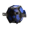 F-TRONIC 7320100 UI10F Prístrojová krabica pod omietku na inštaláciu pomocou peny, Ø82 mm, hĺbka 48 mm, čierna/modrá
