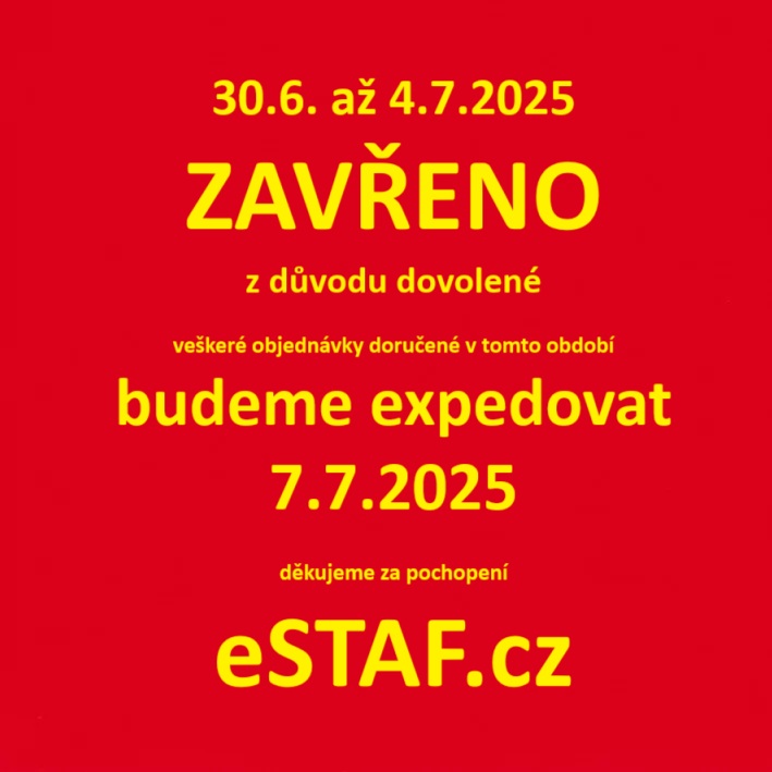 zavřeno dovolená 2025