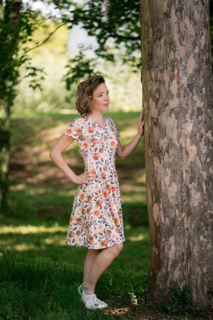Dyzajnové šaty Klasik - letní pohlazení - krátké - vel. XS - skladem