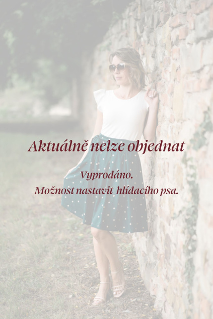 Zavinovací sukně - puntíkatá - lahvově zelená