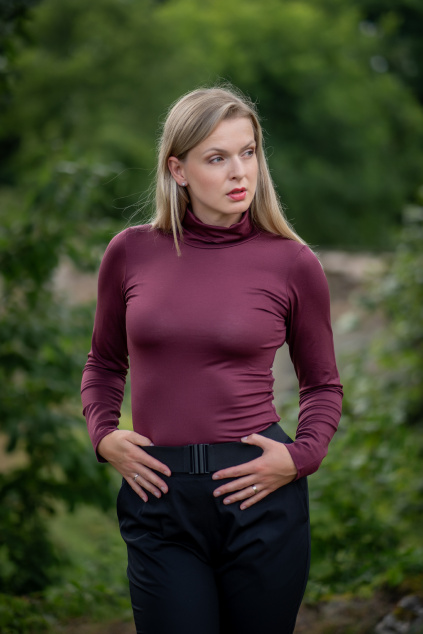 Tencelový rolák - vínová - 2 týdny