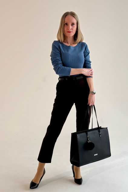 Manšestrové kalhoty Lina hnědá expres (2)