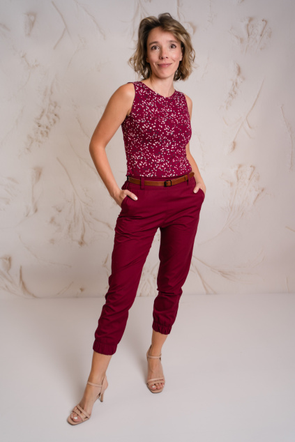 Puntíkaté tričko Ava - fuchsiová