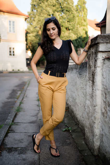 Madeirové tričko Aria - černá - vel. XL - skladem