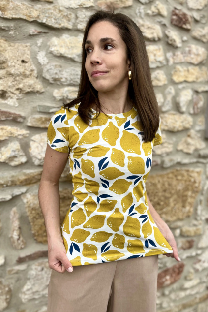 Dyzajnové tričko Klasik - Citronella - žlutá - vel. XXS - skladem