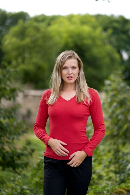 Tenčí žebrované bavlněné tričko Klasik - červená - vel. XXS - skladem