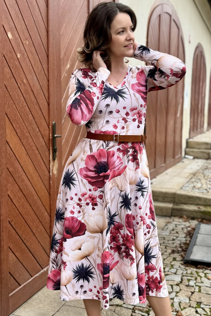 Dyzajnové šaty Klasik Delmara krátké midi (3)