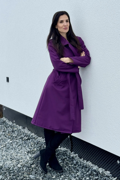 Přechodný softshellový kabát Calmia fialová (14)