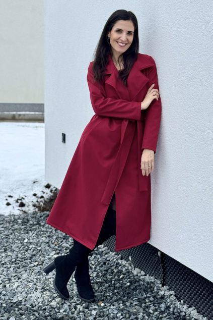 Přechodný softshellový kabát Calmia bordó (4)