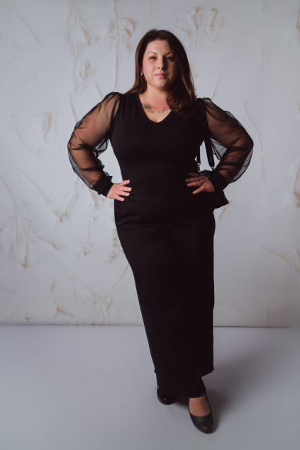 Tylové tričko Ela - černá - vel. M - skladem