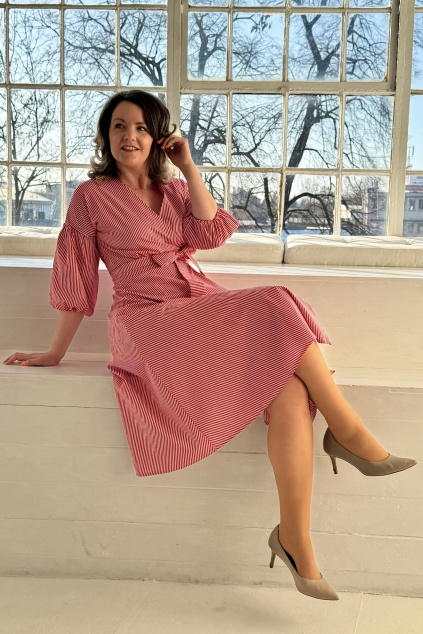 Bavlněné zavinovací šaty Mirabela - Amora