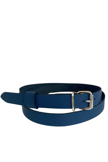 Námořnický modrý kožený pásek 2 cm