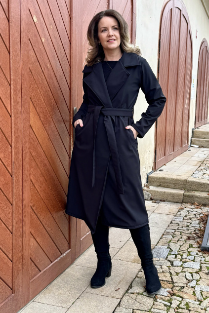 Přechodný softshellový kabát - Estampada - černá - vel. S - 120 cm - skladem