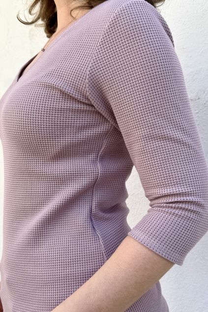 Vaflové tričko Klasik - lila