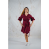 Bio bavlněné zavinovací šaty Mirabela - fuchsiová