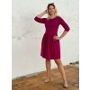 Bio bavlněné šaty Klasik - cyklamenová - krátké / midi
