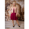 Bio bavlněné šaty Ava - cyklamenová - krátké / midi