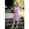 Bio bavlněné šaty Ava - lila - krátké / midi
