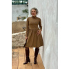 Bio bavlněné šaty Gill krátké midi velbloudí expres VIII
