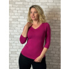 Bio bavlněné tričko Klasik - cyklamenová