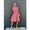 Vaflové bio bavlněné šaty Klasik - Zarina - korálová - krátké / midi