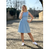 Bio bavlněné šaty Ava krátké baby blue expres (3)