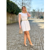 Madeirové šaty Aria - bílá - krátké / midi - 2 týdny