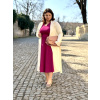 Bio bavlněné šaty Klasik - cyklamenová - krátké / midi