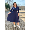 Bio bavlněné šaty Klasik - námořnická modrá - krátké / midi