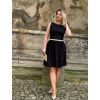 Madeirové šaty Ava - černá - krátké / midi