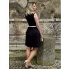 Madeirové šaty Ava - černá - krátké / midi