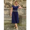 Madeirové šaty Aria - námořnická modrá - krátké / midi