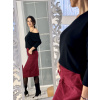 Manšestrová sukně Tea - fuchsiová - rozparek vepředu - vel. XS - skladem