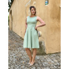 Bio bavlněné šaty Ava - sage green - krátké / midi