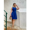 Bio bavlněné šaty Ava - kobaltová - krátké / midi